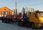 Полуприцеп лесовозный 4-х осный длиной 16,55 метра