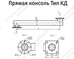 Прямая консоль тип КД