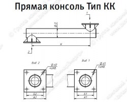 Прямая консоль тип КК